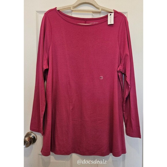 Lane Bryant Boatneck Tunic Tee Size 14/16 - Picture 1 of 3